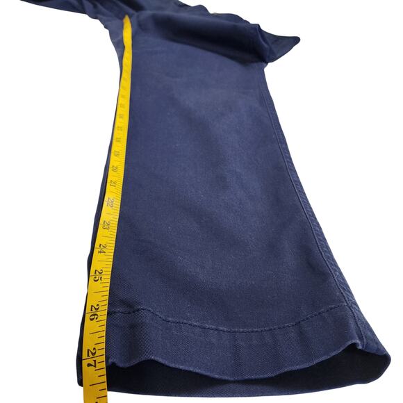 J Crew Factory Womens High Rise Girlfriend Chino Pant Size 10 Navy Blue Preppy - Picture 13 of 14